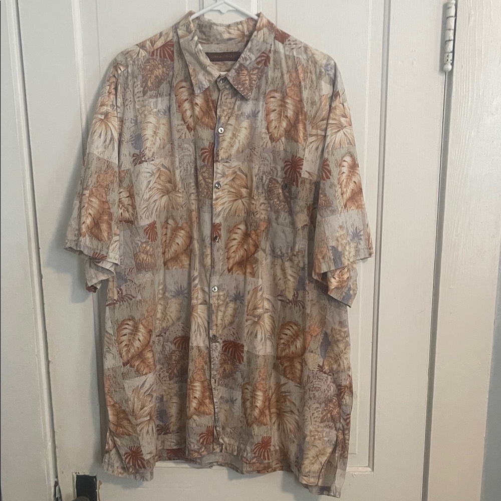 Tori Richard Earthy Leaf Print Shirt